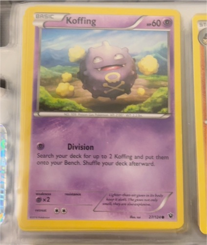 2016 Pokémon XY Fates Collide #27 Koffing — front