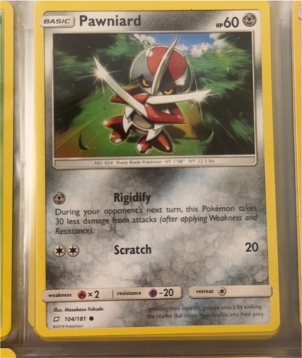 2019 Pokémon Sun & Moon Team Up #104 Pawniard — front