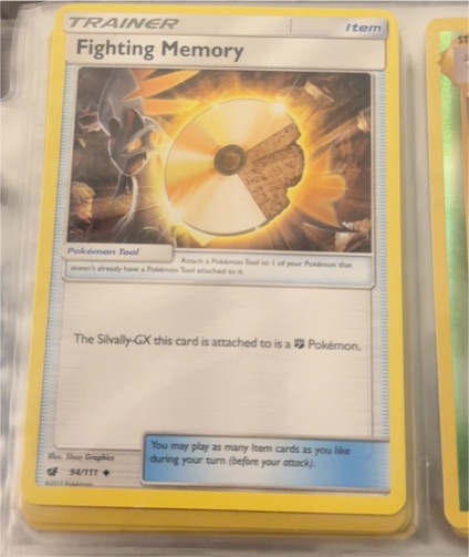 2017 Pokémon Sun & Moon Crimson Invasion #94 Fighting Memory — front