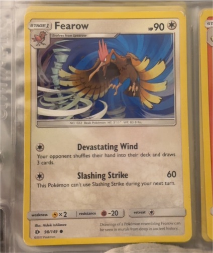 2017 Pokemon Sun & Moon #98 Fearow — front