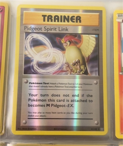2016 Pokémon XY Evolutions #81 Pidgeot Spirit Link — front
