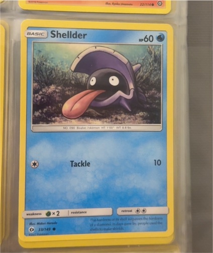 2017 Pokémon Sun & Moon #33 Shellder — front