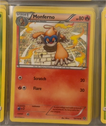 2016 Pokémon Steam Siege #19 Monferno — front