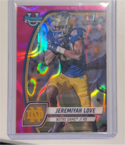 2024 Bowman University Chrome #100 Jeremiyah Love — front