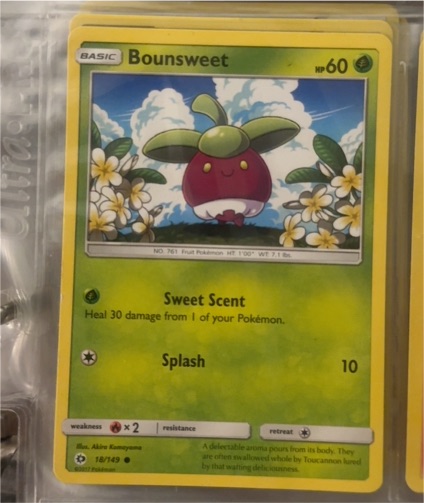 2017 Pokémon Sun & Moon #18 Bounsweet — front