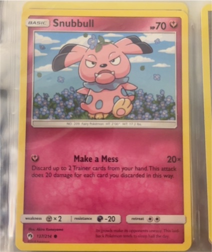 2017 Pokémon Sun & Moon #90 Snubbull — front