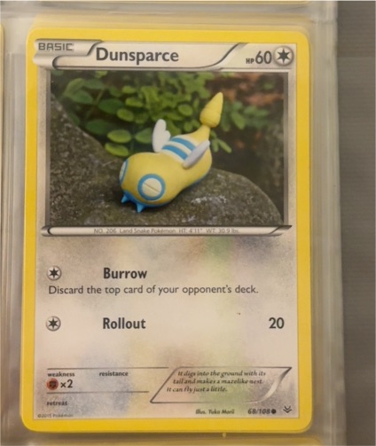2015 Pokémon XY Roaring Skies #68 Dunsparce — front