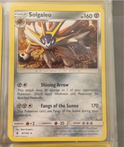 2017 Pokémon Guardians Rising #87 Solgaleo — front