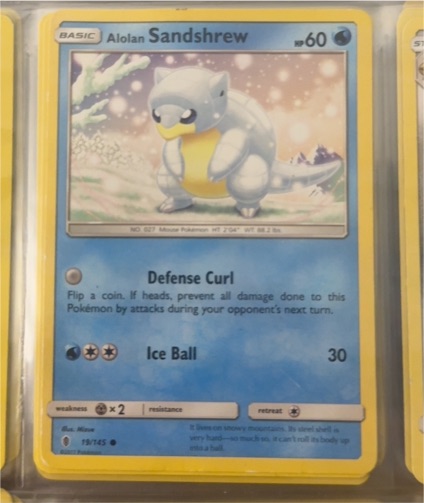 2017 Pokémon Guardians Rising #19 Alolan Sandshrew — front