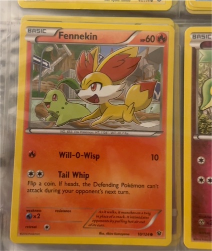 2016 Pokemon TCG Fennekin #10/124 — front