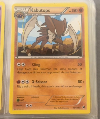 2016 Pokémon XY Fates Collide #39 Kabutops — front