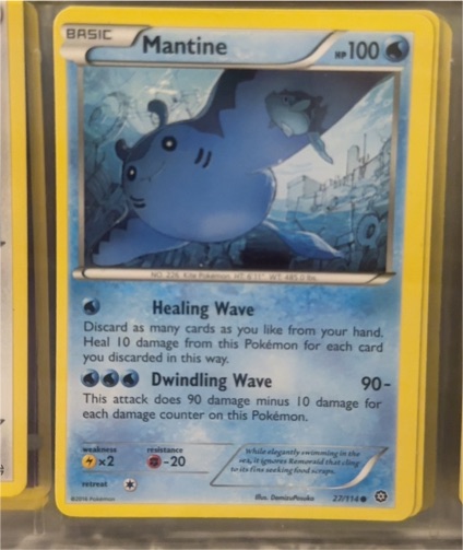 2016 Pokémon Steam Siege #27 Mantine — front