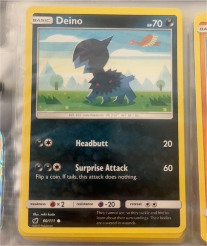 2017 Pokémon TCG SM Crimson Invasion #60 Deino — front