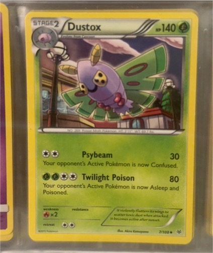 2015 Pokémon XY Roaring Skies #7 Dustox — front