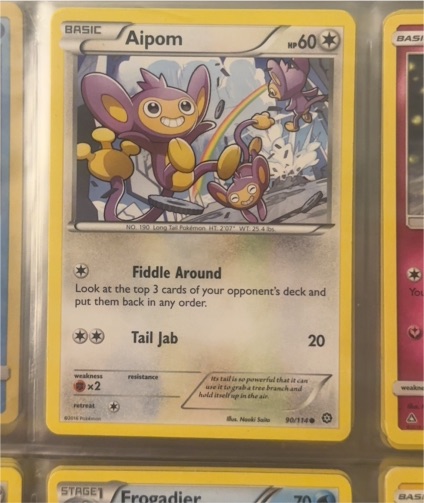 2016 Pokémon XY Steam Siege #90 Aipom — front