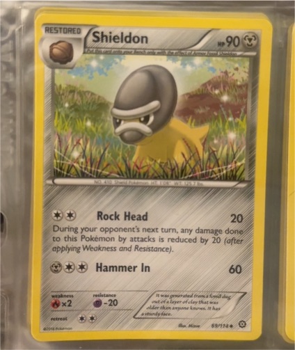 2016 Pokémon Steam Siege #69 Shieldon — front