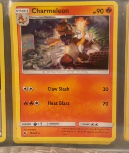 2017 Pokémon TCG Burning Shadows #19 Charmeleon — front