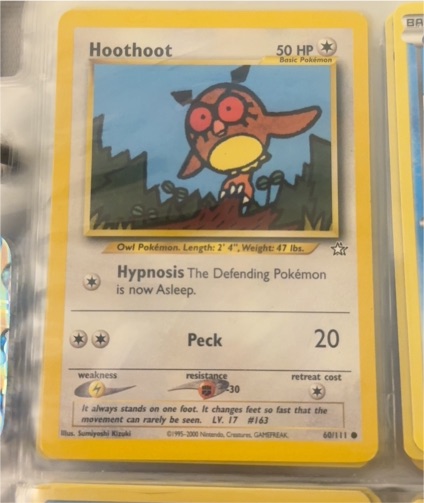 2000 Pokémon Neo Genesis #60 Hoothoot — front