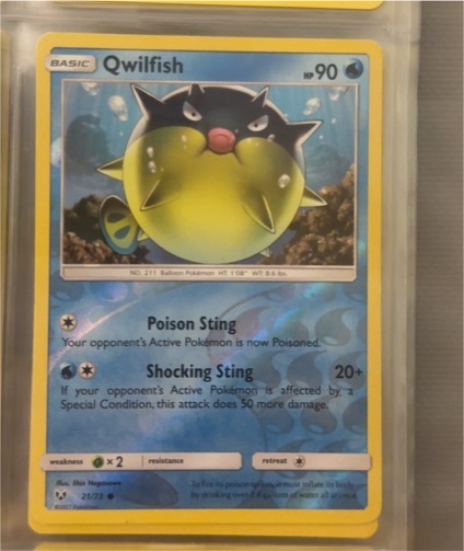 2017 Pokémon Shining Legends #21 Qwilfish — front