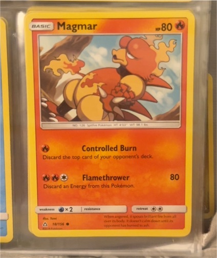 2018 Pokemon Ultra Prism #18 Magmar — front
