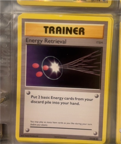1999 Pokémon Base Set #81 Energy Retrieval — front