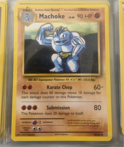 1995 Pokémon #34 Machoke — front