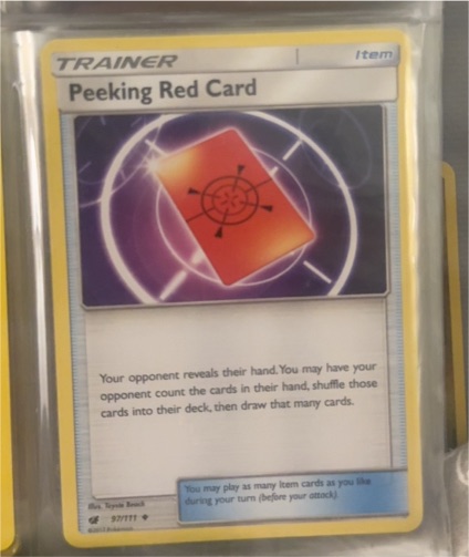 2017 Pokémon Crimson Invasion #97 Peeking Red Card — front
