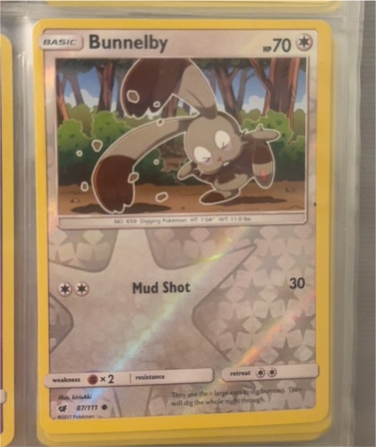 2017 Pokémon Crimson Invasion #87 Bunnelby — front
