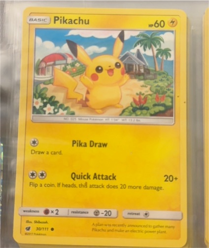 2017 Pokémon Sun & Moon Crimson Invasion #30 Pikachu — front