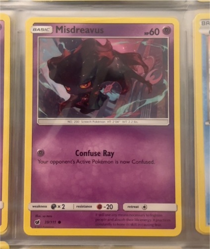 2017 Pokemon Sun & Moon Crimson Invasion #39 Misdreavus — front