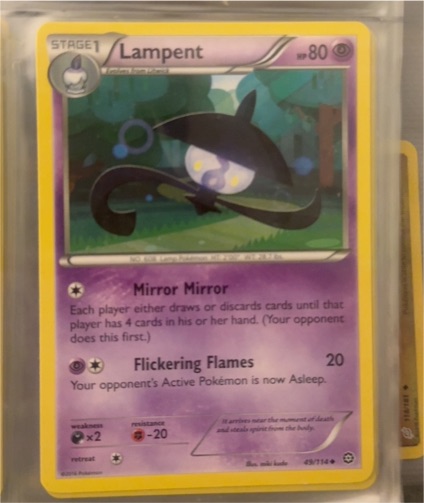 2016 Pokemon XY Steam Siege #49 Lampent — front