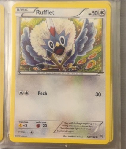 2015 Pokémon XY Breakthrough #129 Rufflet — front
