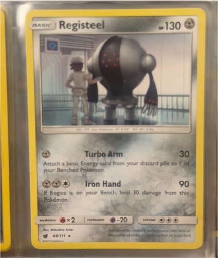 2017 Pokémon Sun & Moon Crimson Invasion #68 Registeel — front