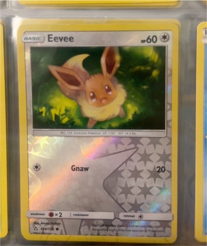 2017 Pokémon Sun & Moon #104 Eevee — front