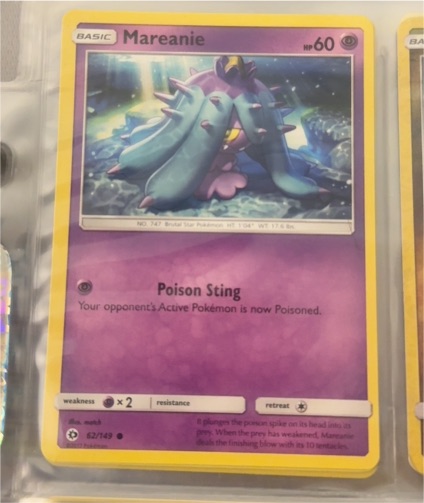 2017 Pokémon #62 Mareanie — front