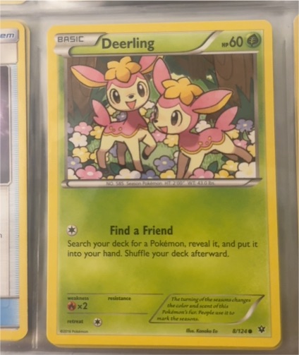 2016 Pokémon XY Fates Collide #8 Deerling — front