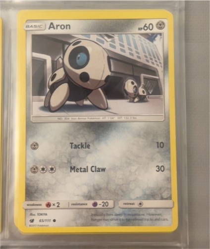 2017 Pokémon Crimson Invasion #65 Aron — front
