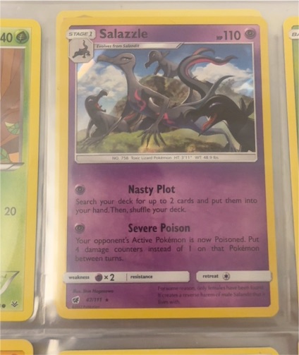 2017 Pokémon SM Crimson Invasion #47 Salazzle — front
