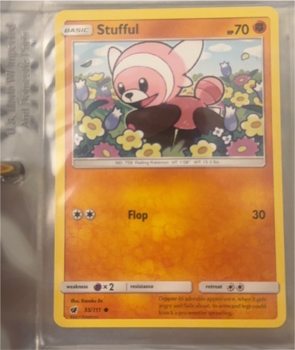 2017 Pokemon Sun & Moon Crimson Invasion #55 Stufful — front