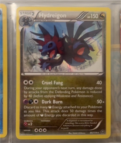 2016 Pokémon XY Steam Siege #86 Hydreigon — front