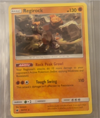 2017 Pokémon Crimson Invasion #53 Regirock — front