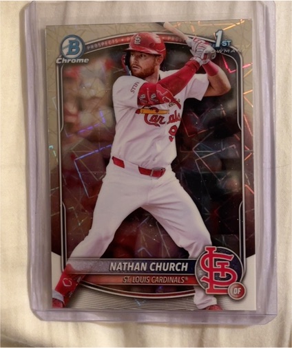 2025 Bowman Chrome #BCP-192 Nathan Church — front