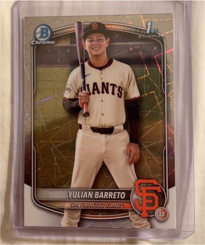2025 Bowman Chrome #BCP-229 Yulian Barreto — front
