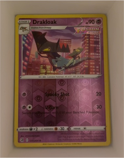 2021 Pokémon Fusion Strike #129 Drakloak — front