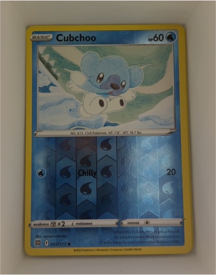 2022 Pokémon Sword & Shield Brilliant Stars #042 Cubchoo — front