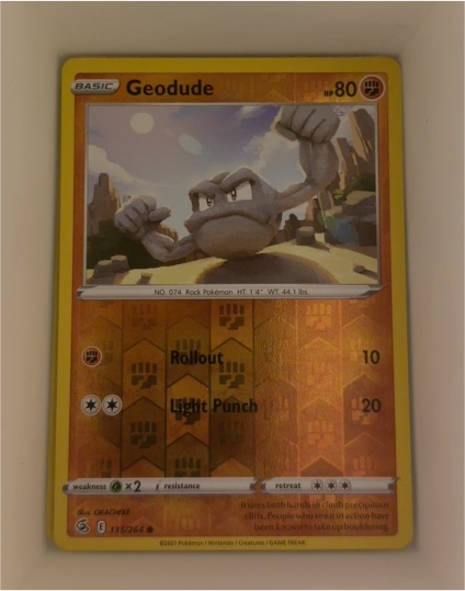 2021 Pokémon Sword & Shield Fusion Strike #135 Geodude — front