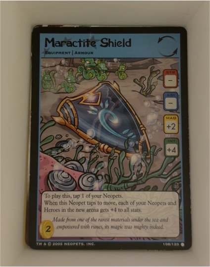 2005 Neopets Curse Of Maraqua #108 Maractite Shield — front