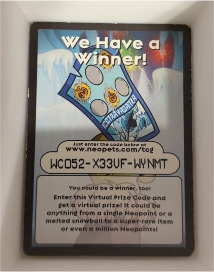 2004 Neopets TCG Reward Card #WC052 We Have a Winner! — front