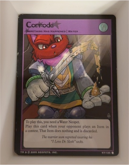 2005 Neopets TCG Curse of Maraqua #97 Corrode — front