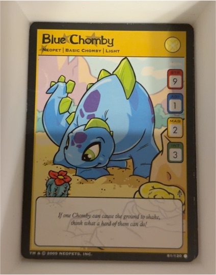 2005 Neopets Curse Of Maraqua #81 Blue Chomby — front